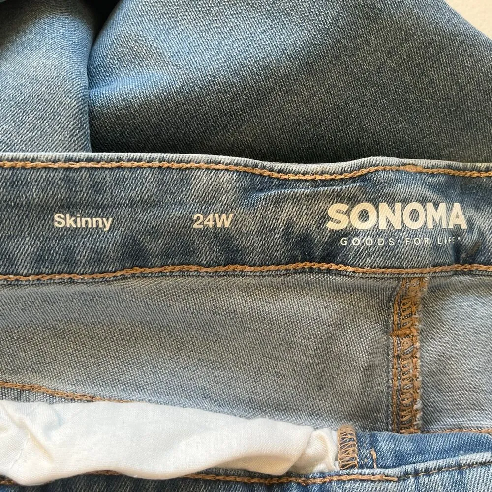 NWT! Sonoma The Everyday Skinny Jean Light Wash Size 24W - Image 4