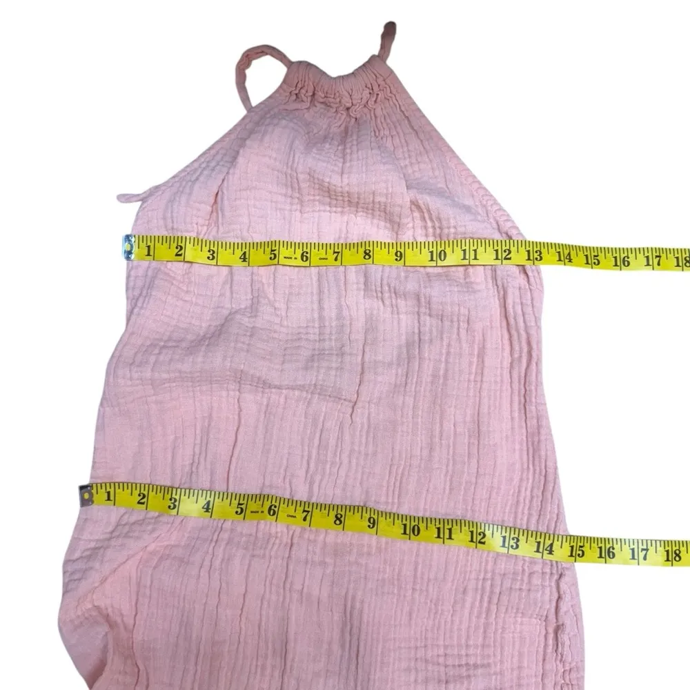 ASOS DESIGN Halter Midi Dress Gauze apricot pink Beach Boho Cotton Sleeveless 4 - Image 13