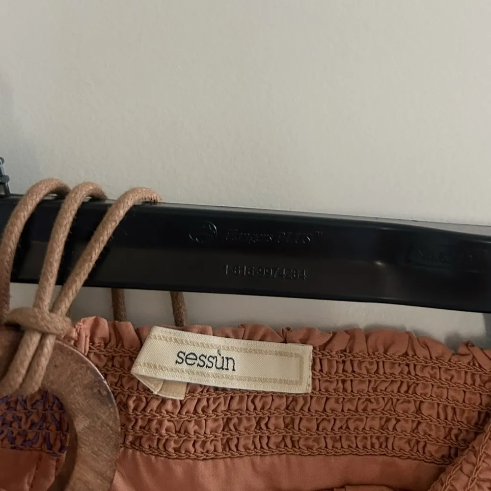 Sessùn Navi Smocked Crop Halter Tank in Chamotte Size M - Image 5