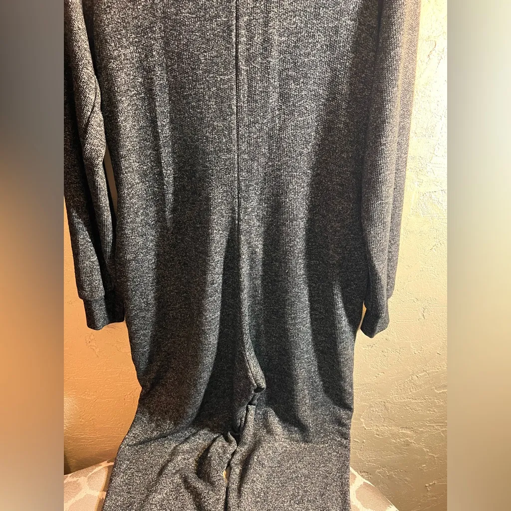 GAP Charcoal Knit Jumpsuit loose fit pockets cabin core loungewear athleisure SM - Image 10