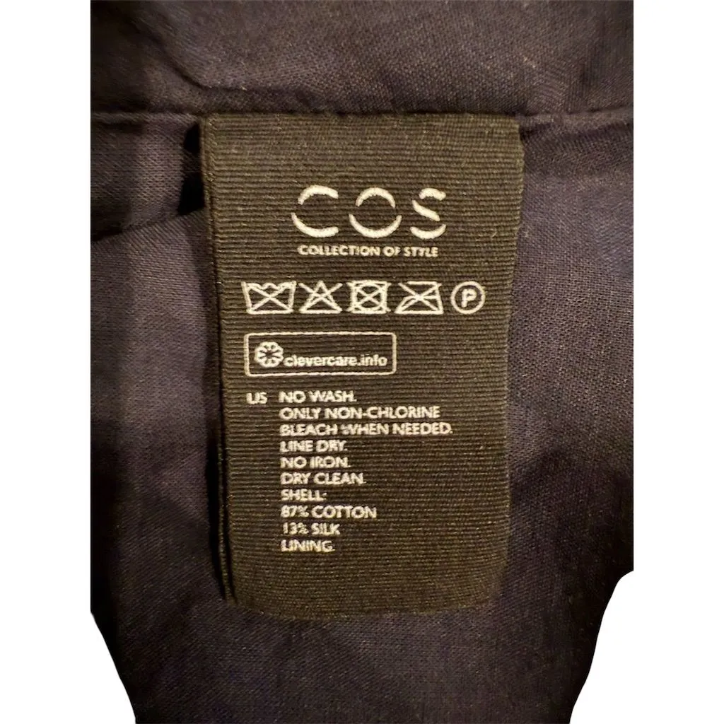 COS Silk blend Women's Black Sheath Dress Size M Knee Length Formal - Image 8