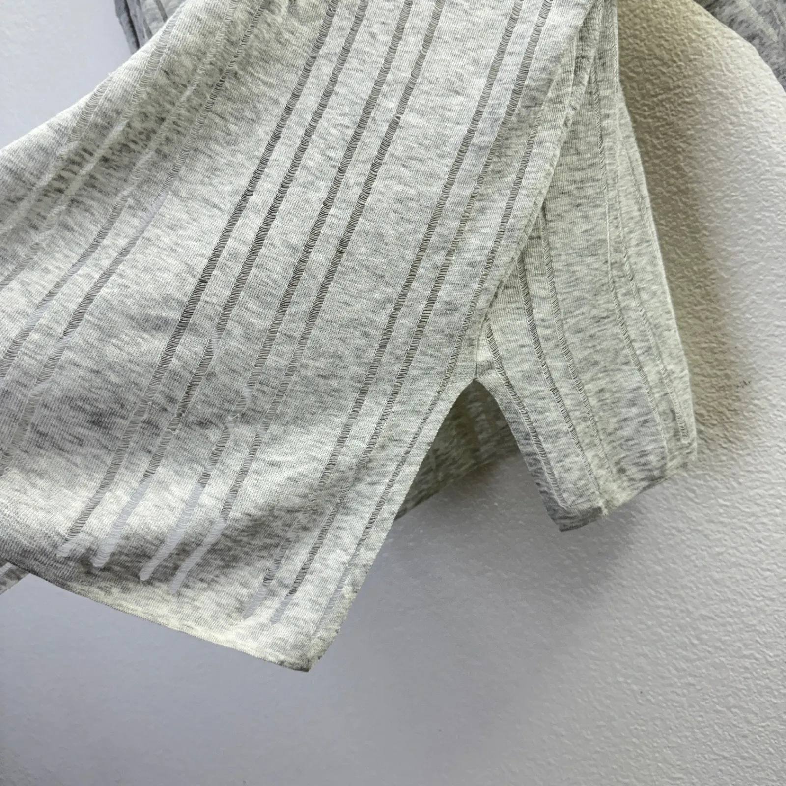 Cotton by Autumn Cashmere Sweater Womens Small Gray Oversized Drop Stitch Crew * - Image 13