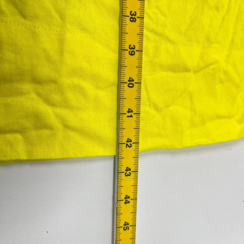 NWOT Farm Rio Linen Blend Yellow Sleeveless Midi Dress Size S - Image 16