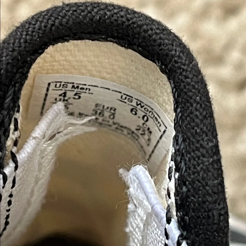 Vans Women’s Black and Marshmallow Checkerboard Slip-On Sneakers Size 6 - Image 4