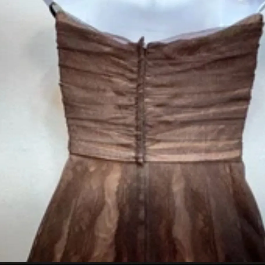 BCBGMaxAzria Strapless Dress in Rich Brown - Image 9