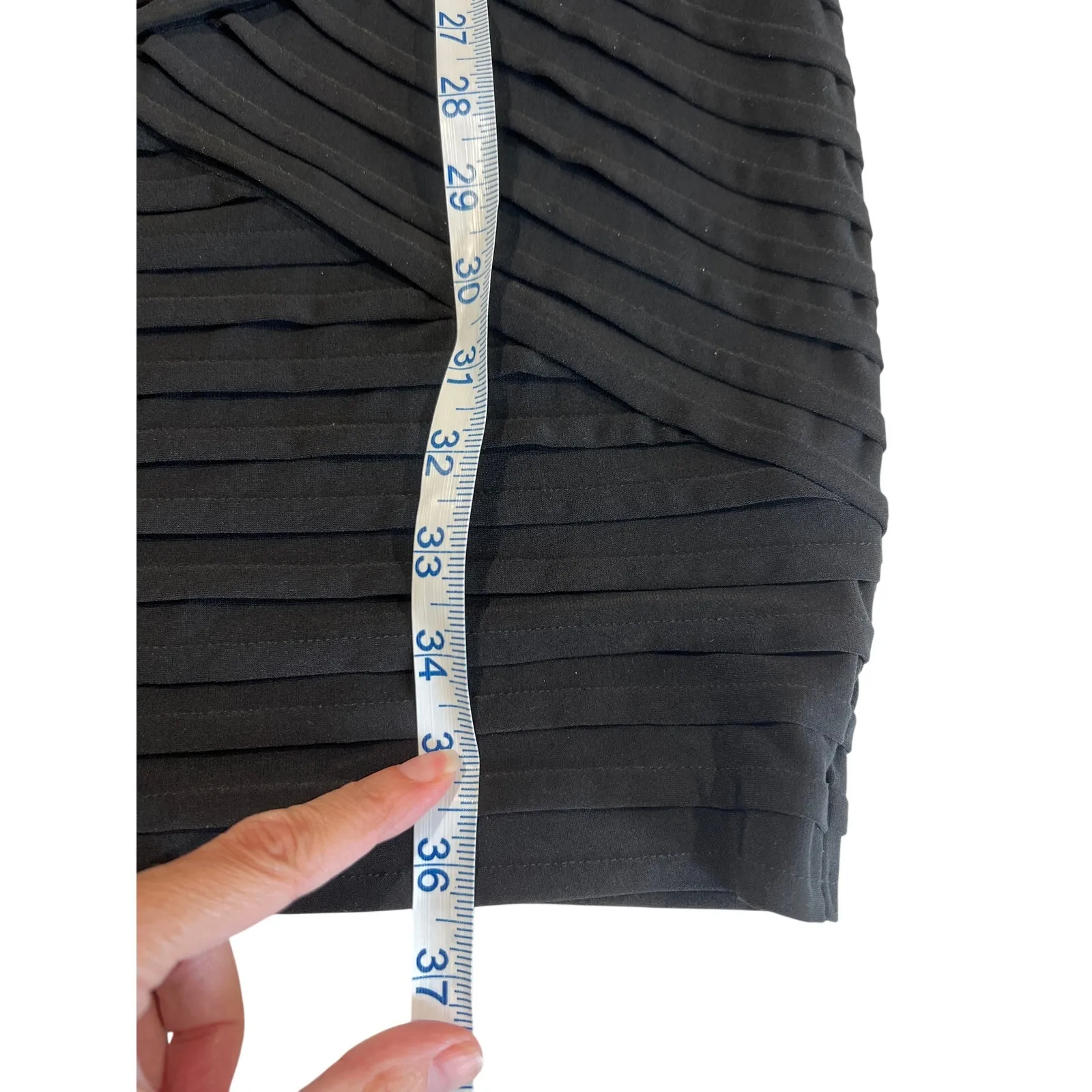 Calvin Klein Black Sleeveless Stretch Textured Dress Women's Size 4 Classic LBD - Image 9