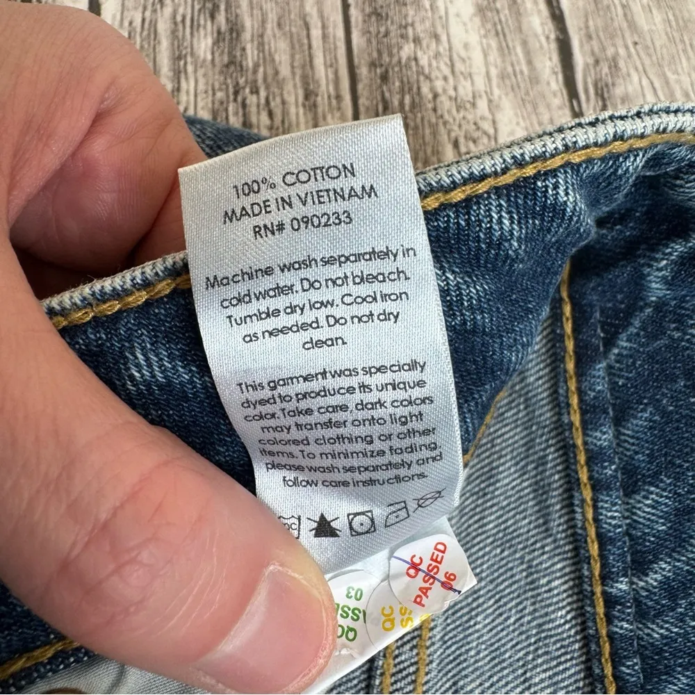 Pacsun Women's Mom Jean Emily Blue 29 Straight Leg Tapered High Rise Rigid Denim - Image 11