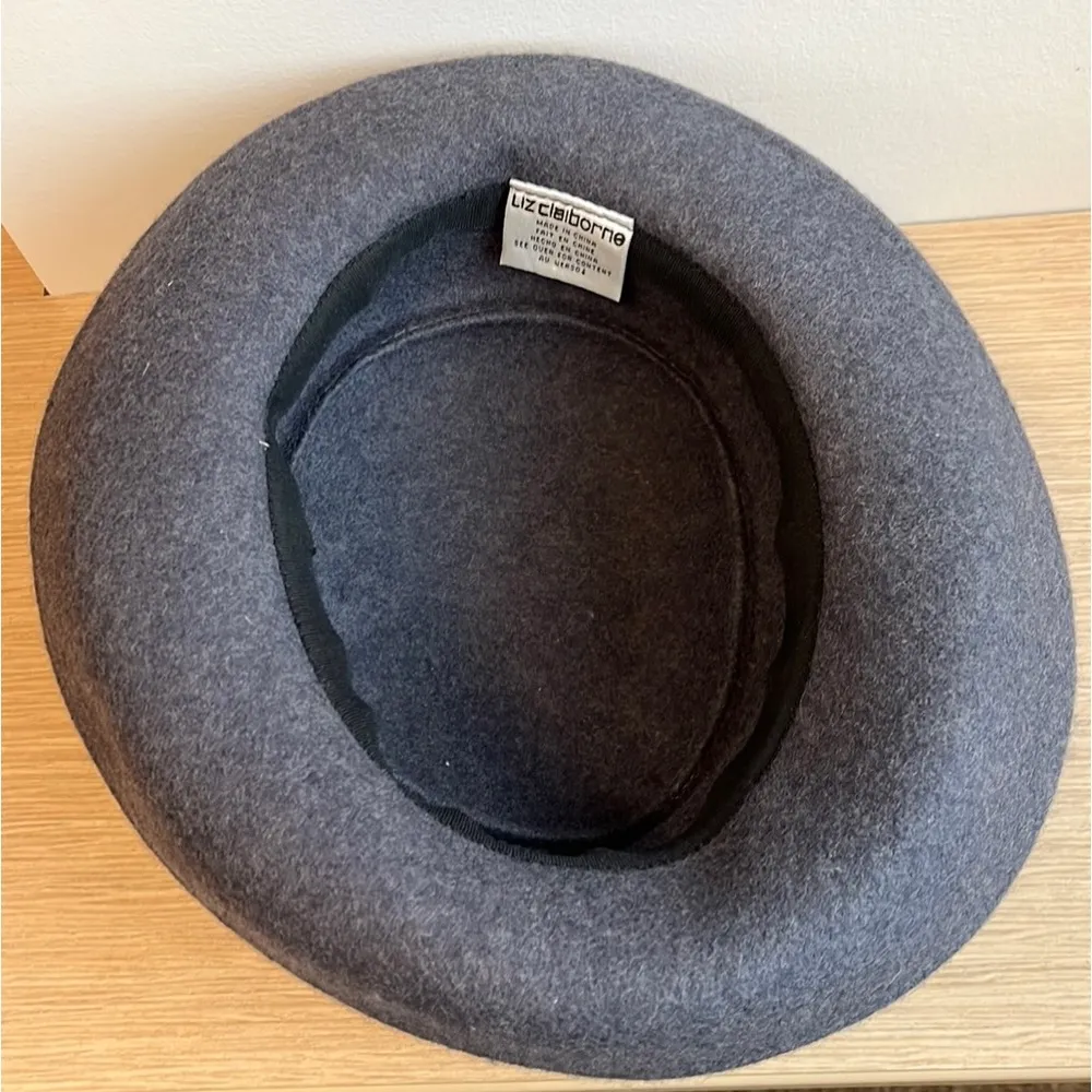 Liz Claiborne Vintage  Wool Hat Gray - Image 3
