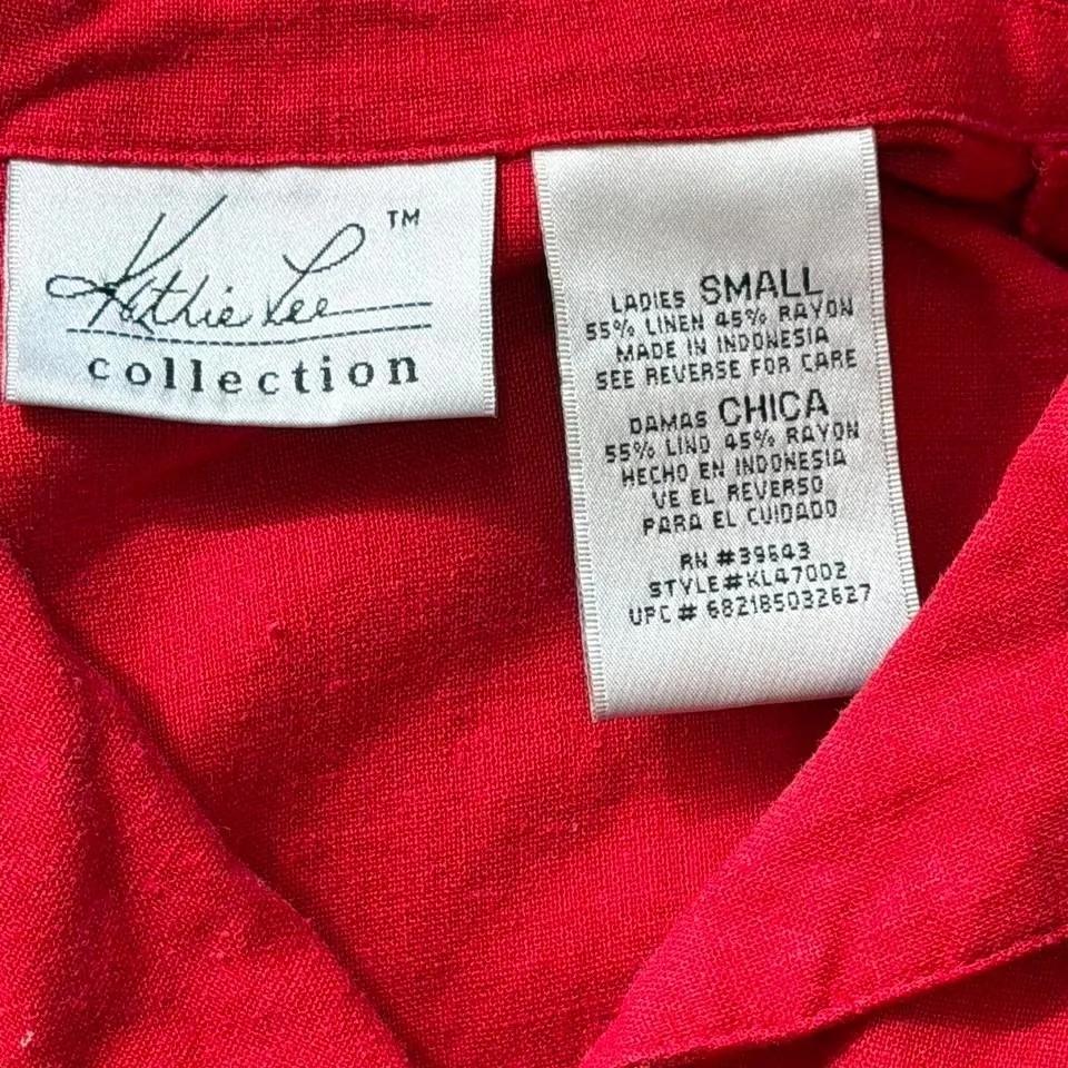 Vintage Linen Blend Button Down Top‎ - Image 6