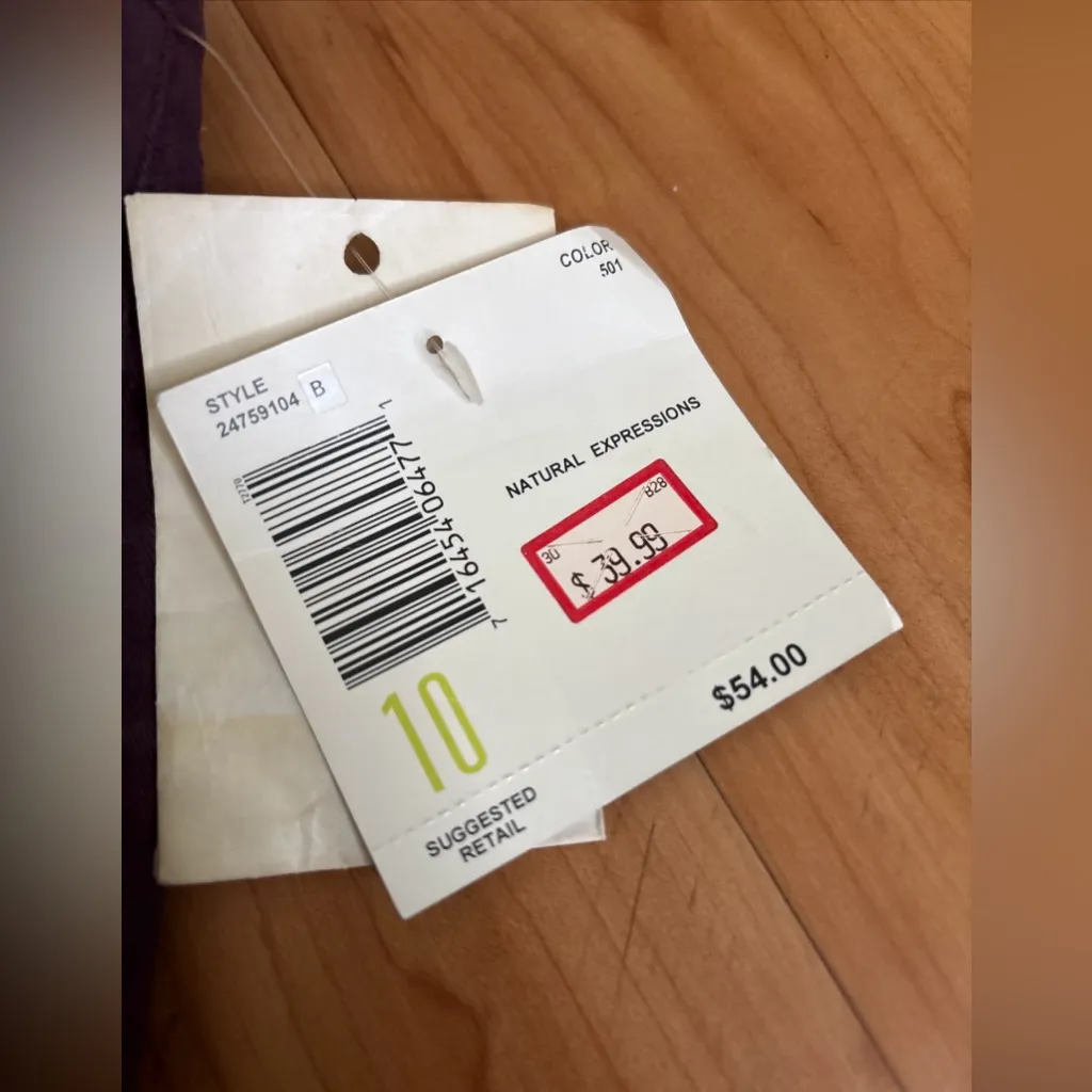 VTG LIZ Claiborne LIZSPORT purple cotton high waist straight pleated slacks Sz10 - Image 13