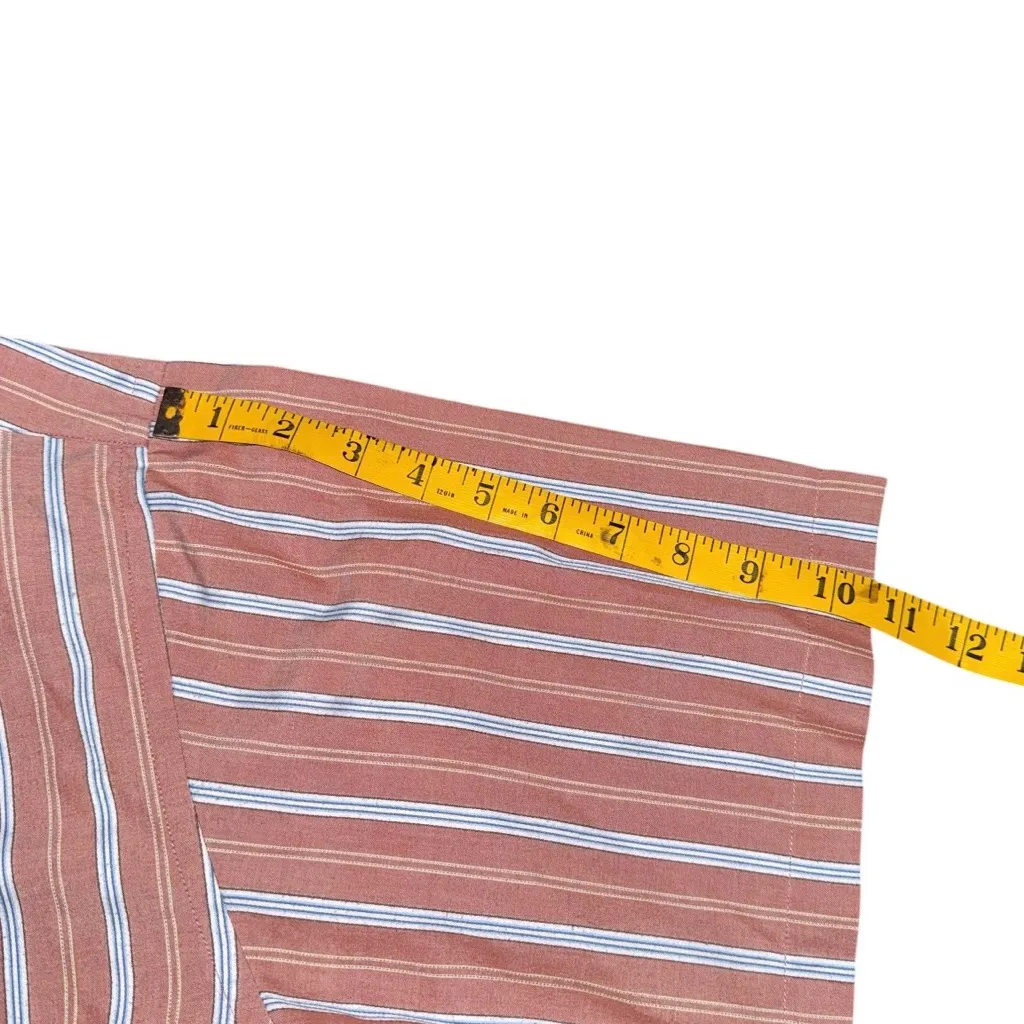 Van Heusen Mens XL Wrinkle Free Stain Resistant Short Sleeve Striped Button Down - Image 11