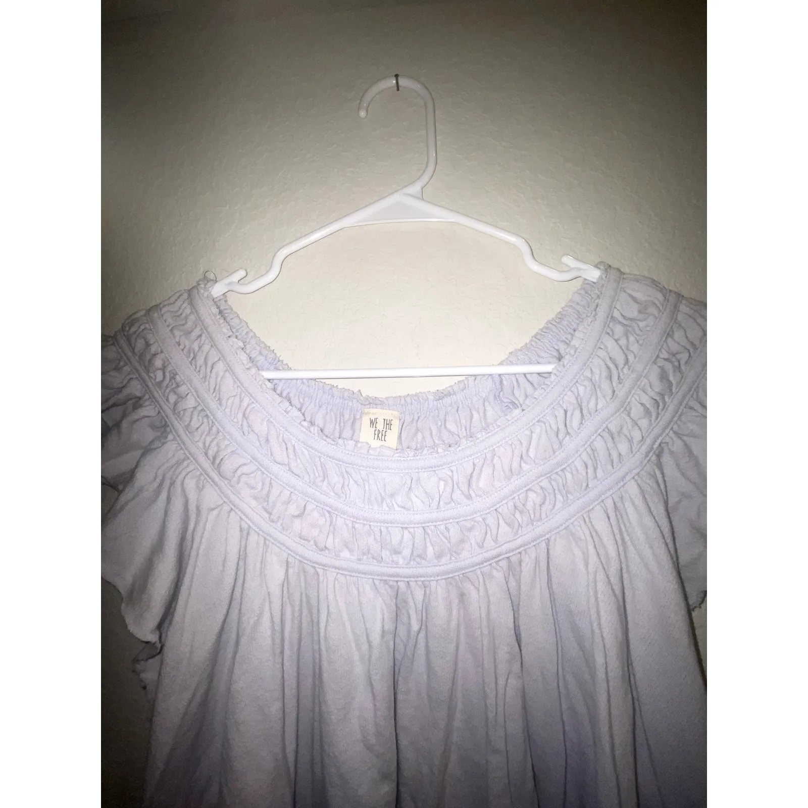 NWT Free People Lilac Flowy Short Sleeve Top - Image 3