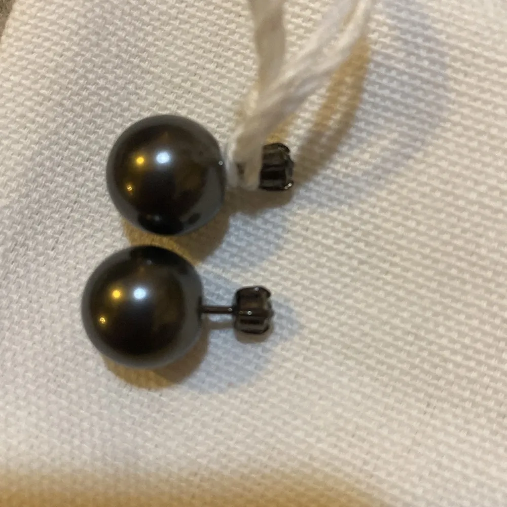 Dior Tribales Earrings Ruthenium-Finish Metal Black Resin Pearls Black Crystals - Image 3