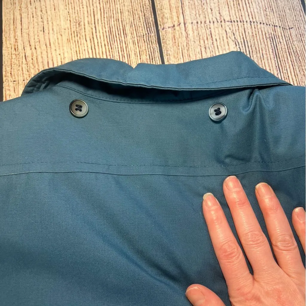Vtg 70s‎ London Fog Women’s 6P Blue Trench Coat USA Removable Lining Petite Belt - Image 11