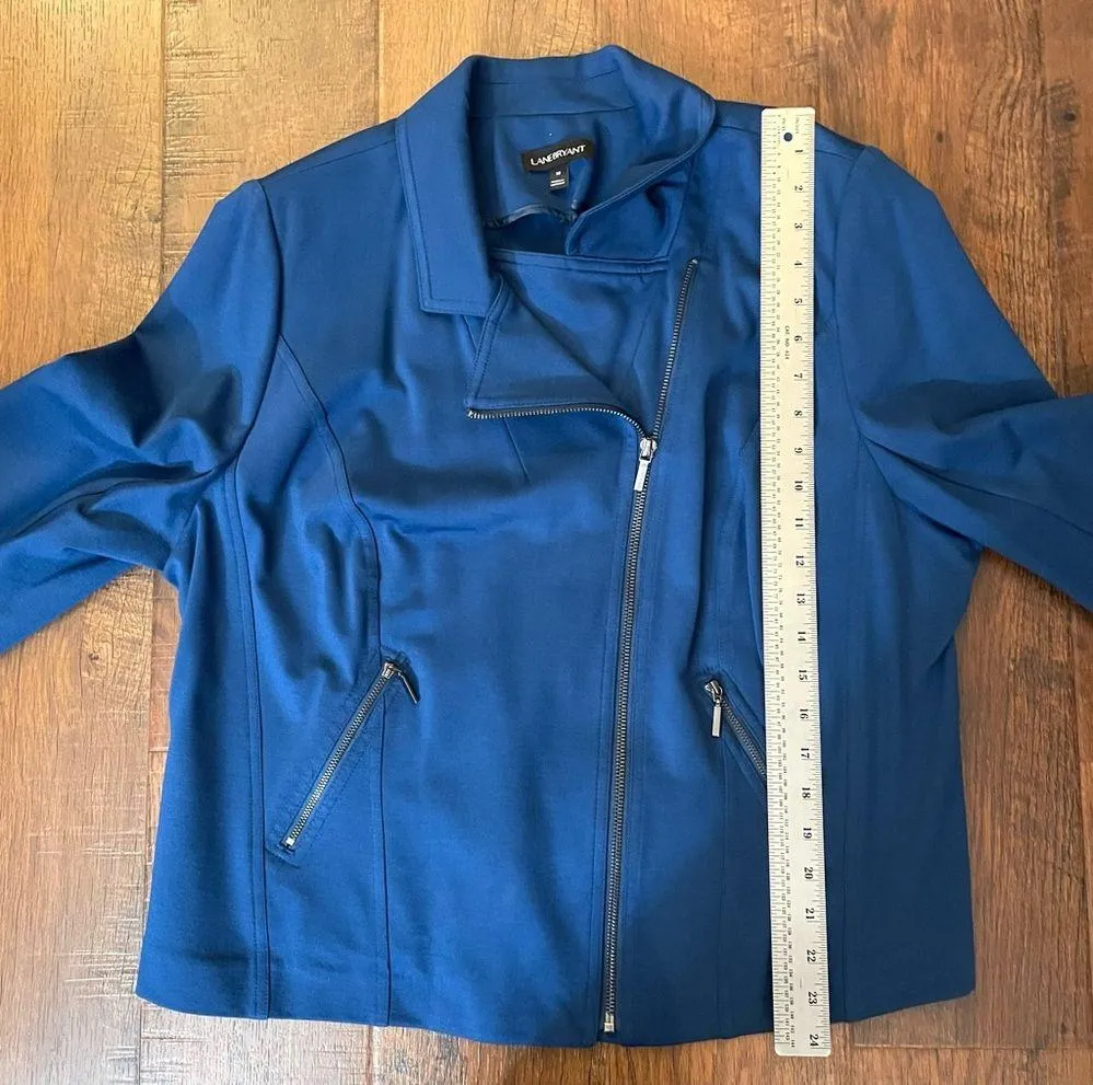 LANE BRYANT royal blue zipper jacket, plus size 18 - Image 7