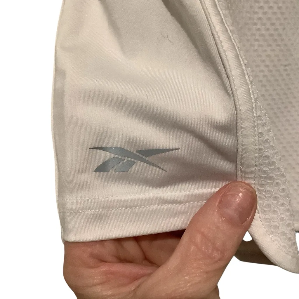 Reebok Women's White, Athletic Shorts Size L - Image 5