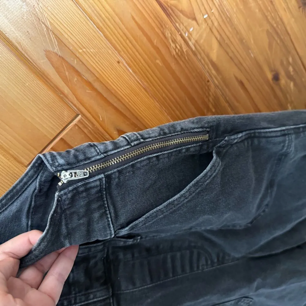 Madewell Women's Black Denim Overalls Size Medium - Image 4