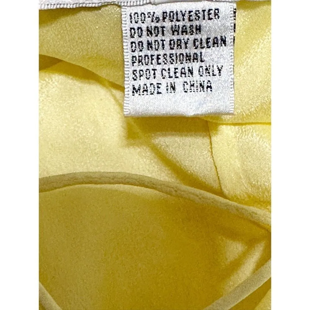 Amarra Yellow Floral Lace‎ Applique Spaghetti Strap Formal Gown Dress Size 2 - Image 13