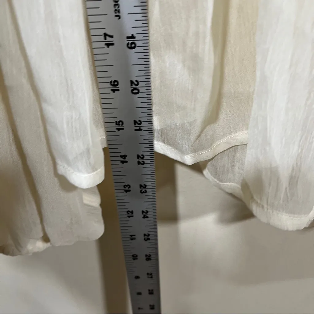 NWT Free People Waverly Blouse size large ivory dreamer girl flowy - Image 5