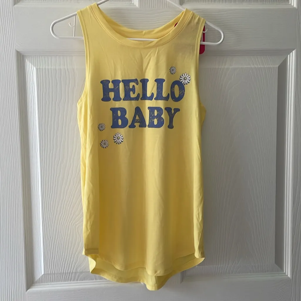 🌹 NWT Isabel maternity Hello Baby top size xs Yellow - Image 2