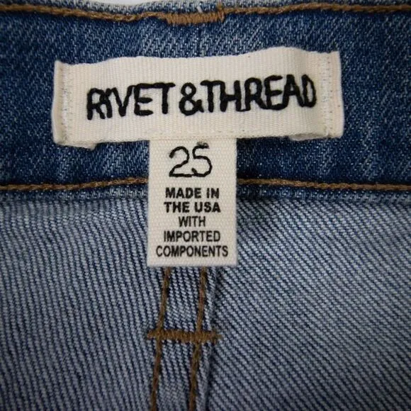 Madewell Rivet & Thread Cali Demi-Boot Jeans in Shetland Wash,  made in USA,‎ 25 - Image 7