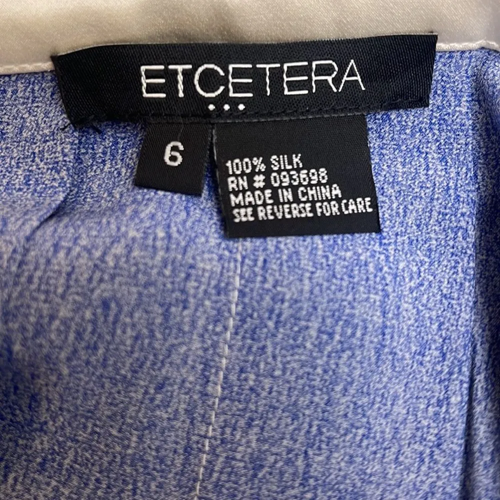 Etcetera Pleated Silk Midi Skirt - Floral Pattern - Image 4