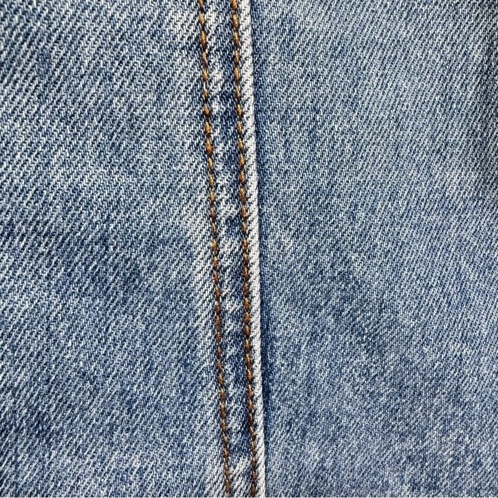 Altar’d State Medium Wash Denim Zip Front Mini Skirt Size Large Clubbing Twee - Image 5