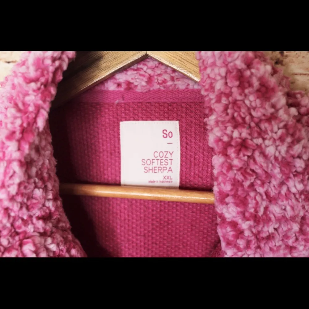 SO | Cozy Softest Sherpa Pink 1/4 Zip Jacket - Image 4