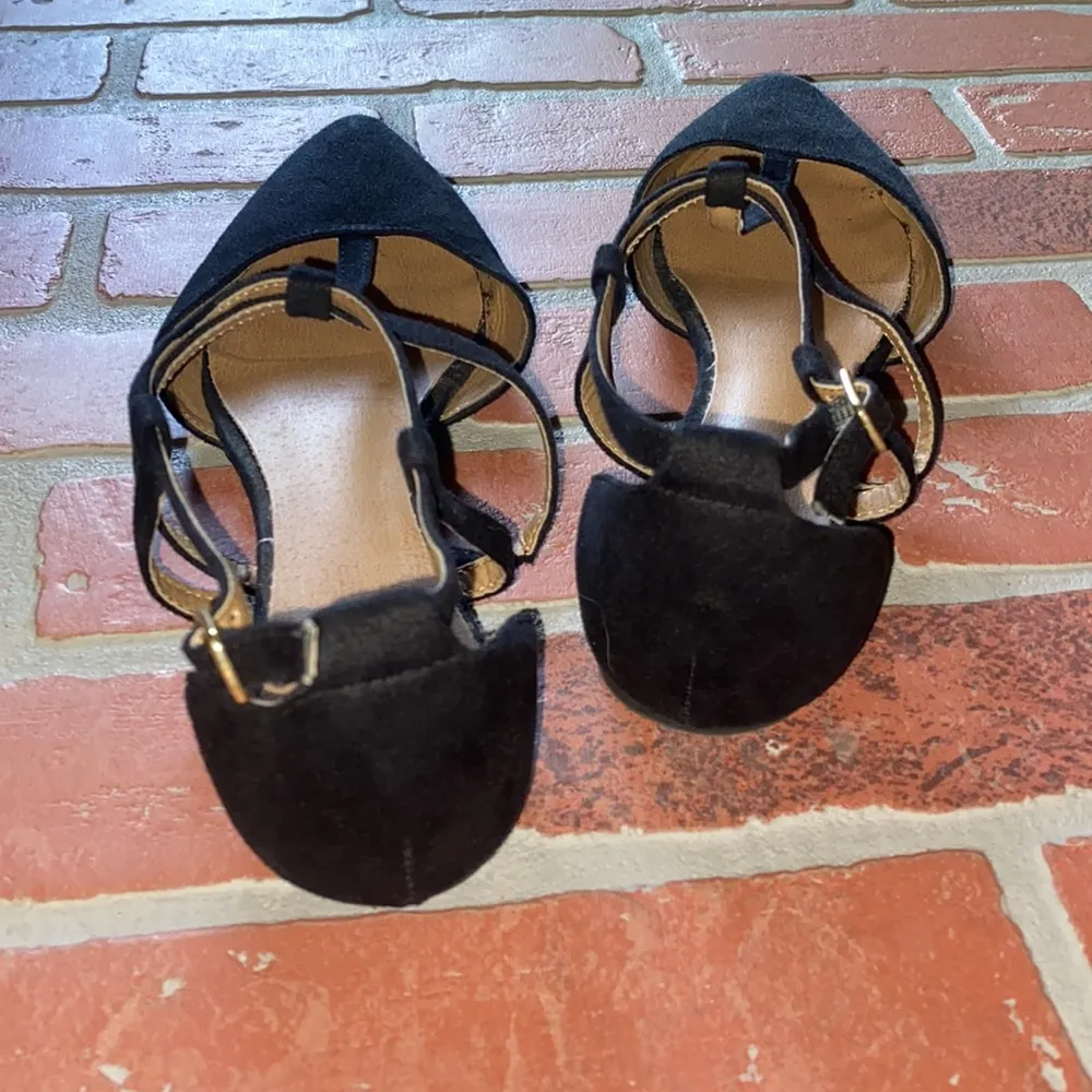 Xhiliration black suede pointed strappy sandals - Image 4