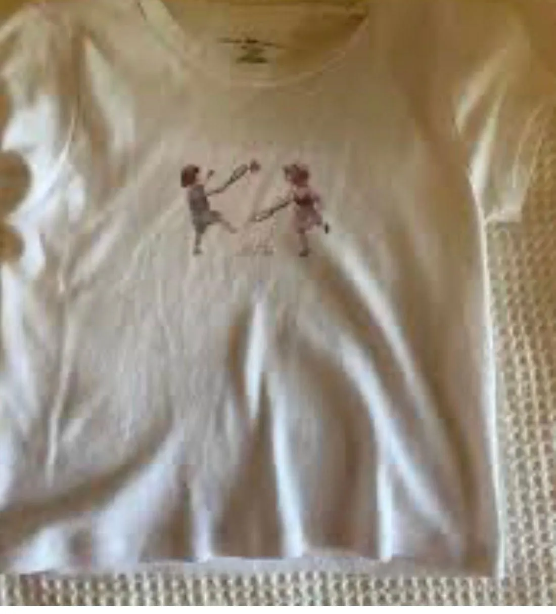 Brandy Melville don’t play with my heart graphic racket girls baby tee - Image 8