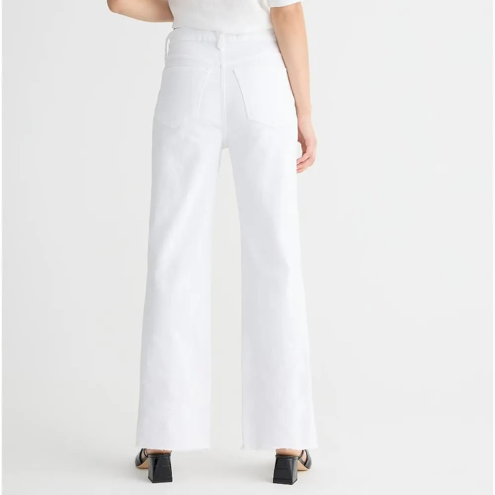 J.Crew Slim Wide Leg Jean White High Waisted Classic Stretch Denim US 30 NWT - Image 5
