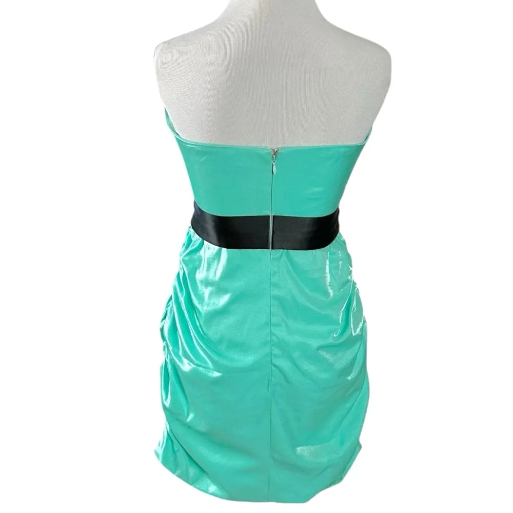 Superdown Lexi Sweetheart Mini Dress in Teal Size XS NWT Mermaid Blue Bow - Image 8