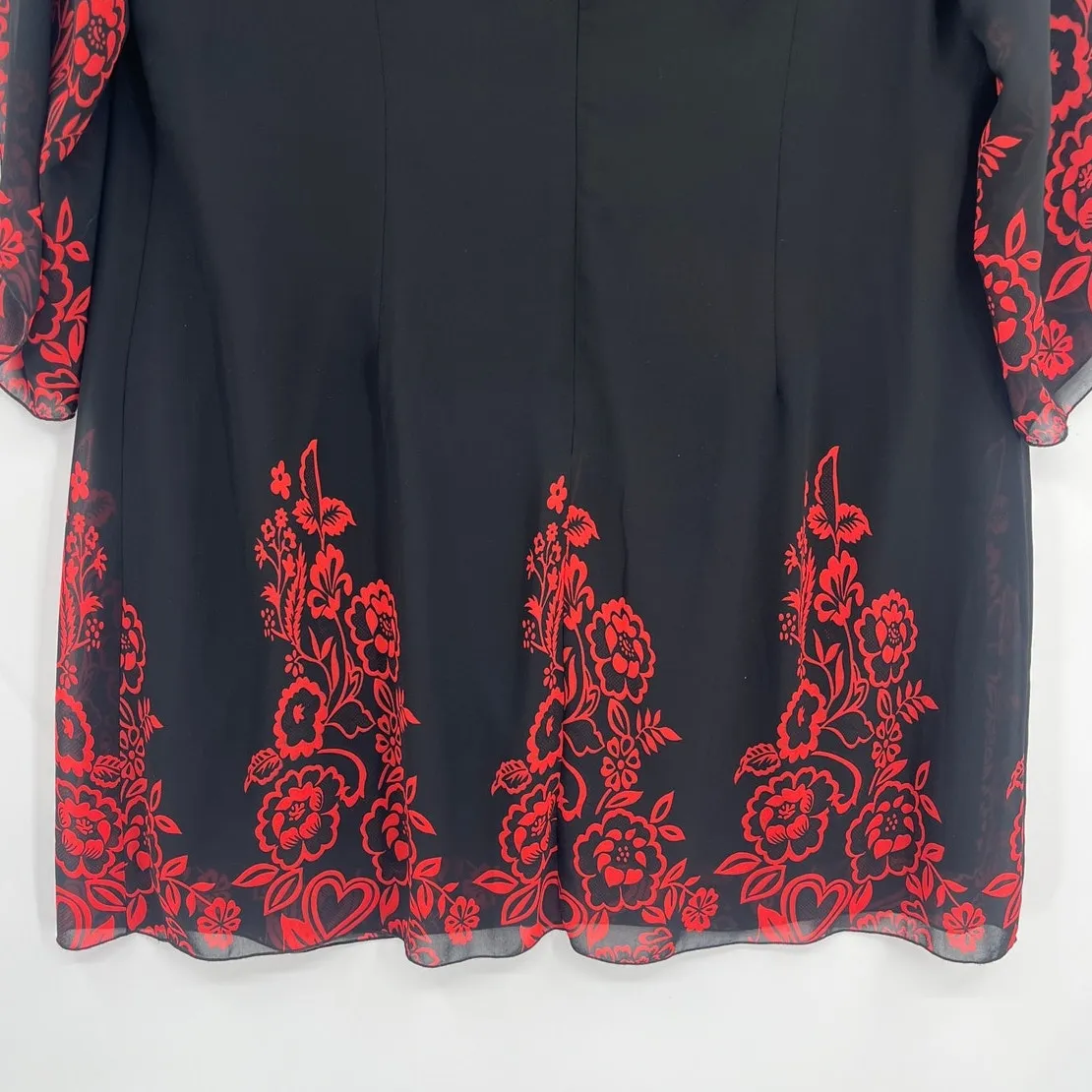 Grace Karin Floral Flutter Sleeve Dress Sz 3X A-line Holiday Valentine Chiffon - Image 8