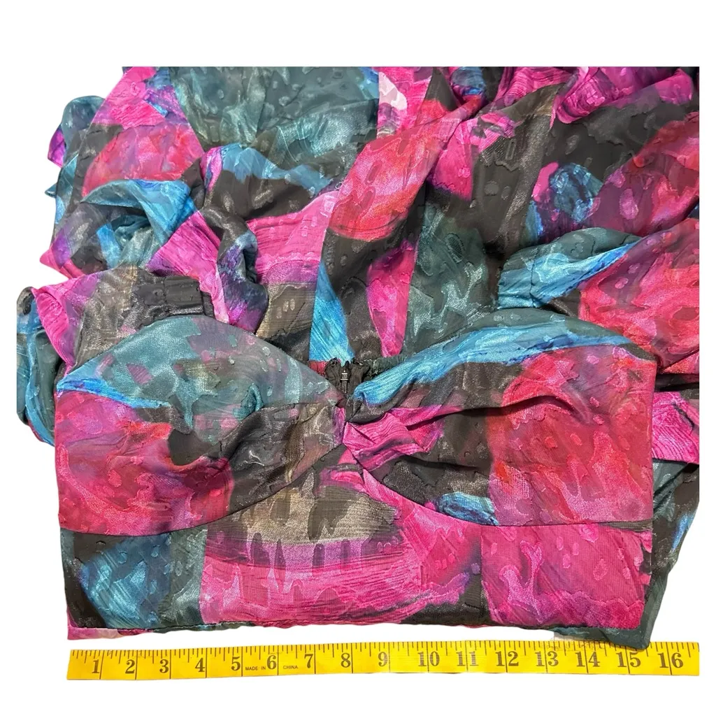 Anthropologie Hutch Dress Women Medium PETITE Pink Puffy Ruffle Whimsigoth Fairy - Image 5