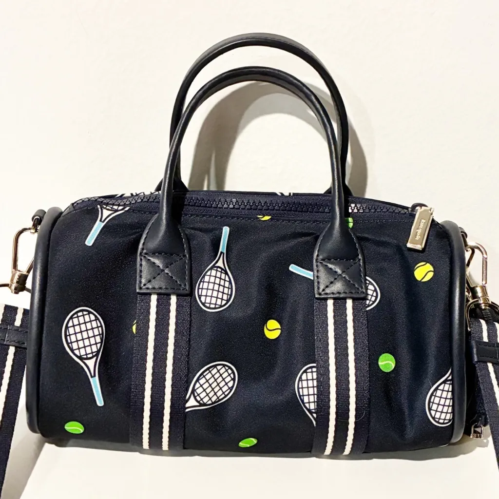 Kate Spade Rosie Tennis Racquet and Ball Small Nylon Duffle Crossbody Bag Purse - Image 5