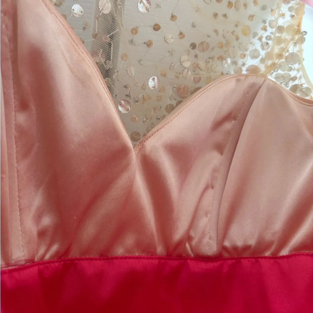 Milano Formals Fuchsia & Gold Beaded Evening Gown – Size 6 – NWT - Image 11
