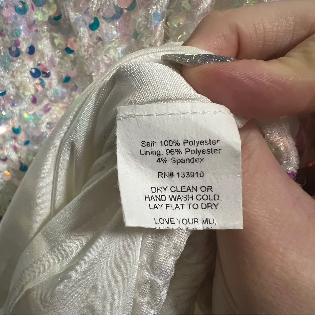 Show Me Your Mumu Studio Halter Jumpsuit In White Sparkle Sequins - Image 11