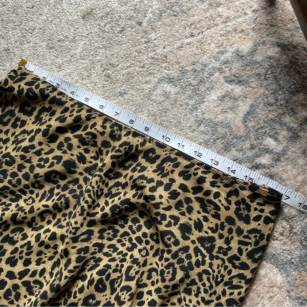 Express Y2K Vintage Leopard Print Mini Slip Skirt Medium - Image 3