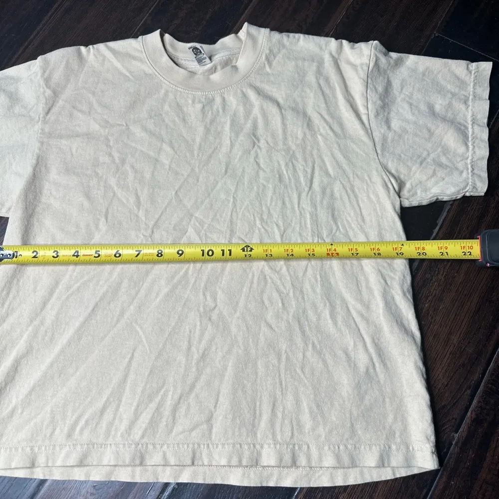 Crewneck tee shirt Los Angeles Apparel/ garment dye USA cotton Wide Tee - Image 3