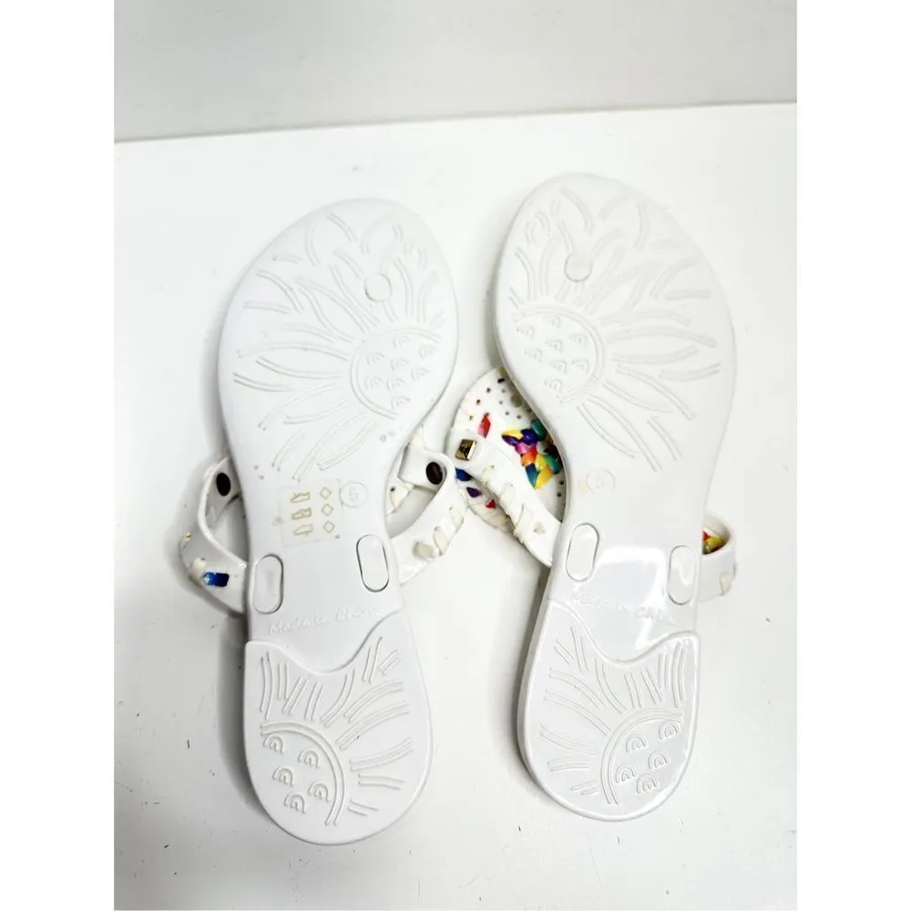 Jack Rogers Sandals Womens Size 5‎ White Georgica Jelly Slip On Flats - Image 9