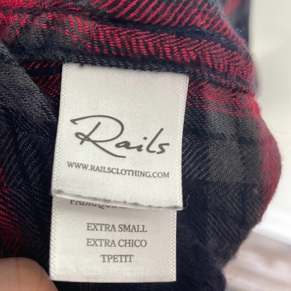 Rails Hunter, Navy Iron, & Currant Plaid Long-Sleeve Button Front Shirt - Image 7