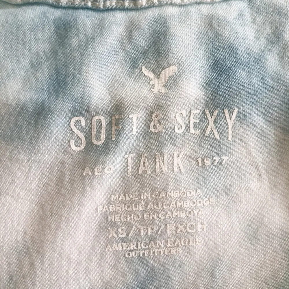 American Eagle Soft & Sexy Blue Tie-Dye Tank - Image 4