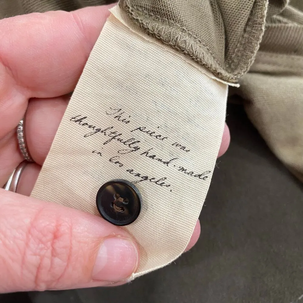 Raquel Allegra Jersey Shortsleeve Jumpsuit in Army Green Size 0 = US XS - Image 7