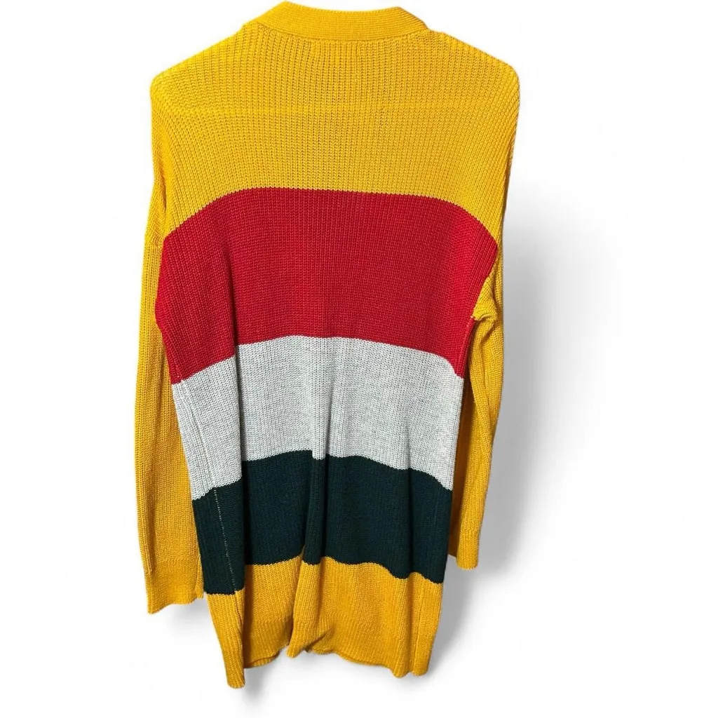 Oversized Striped Sweater Cardigan | Size M 🍁 - Image 3