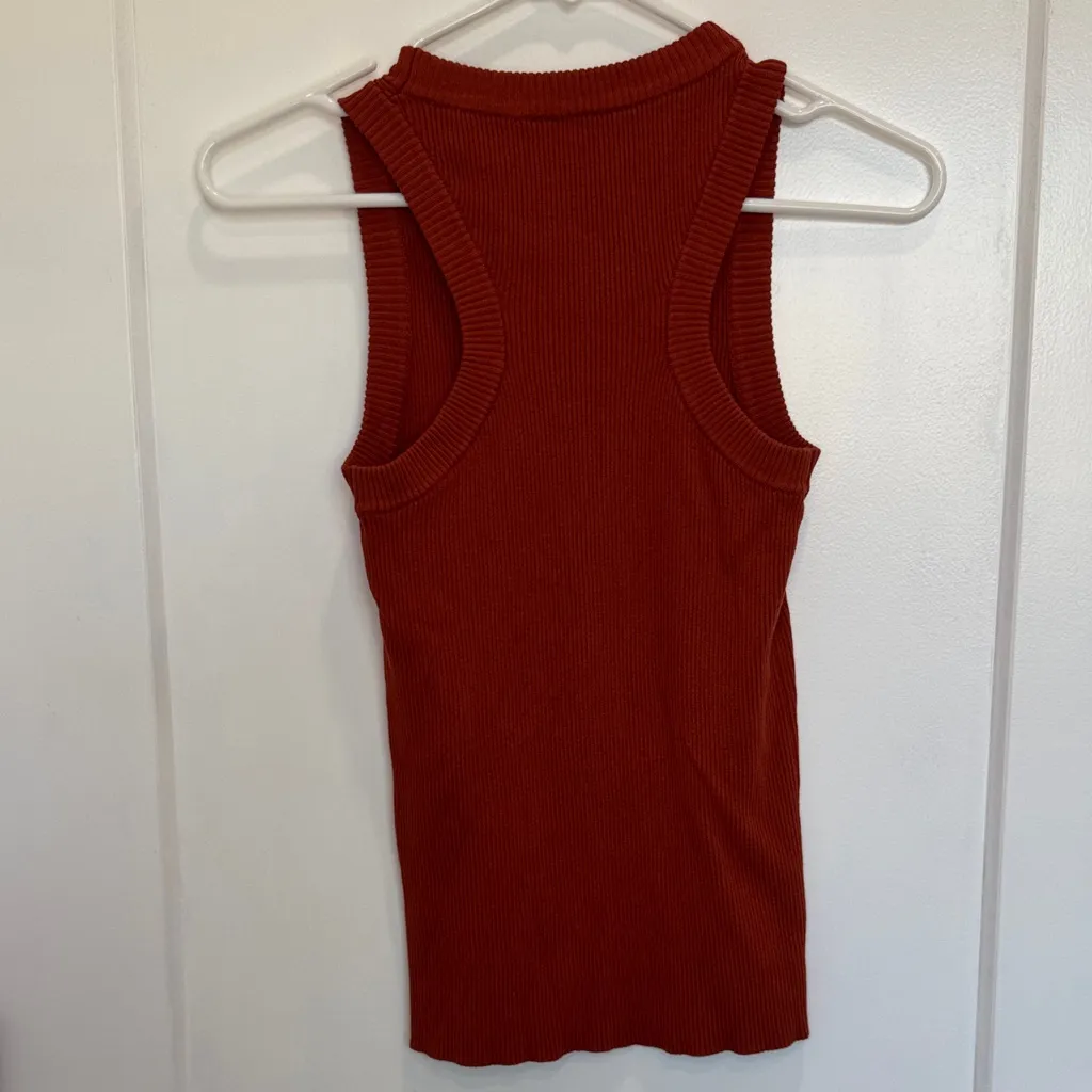 Sleeveless Ribbed Knit Top - Image 2