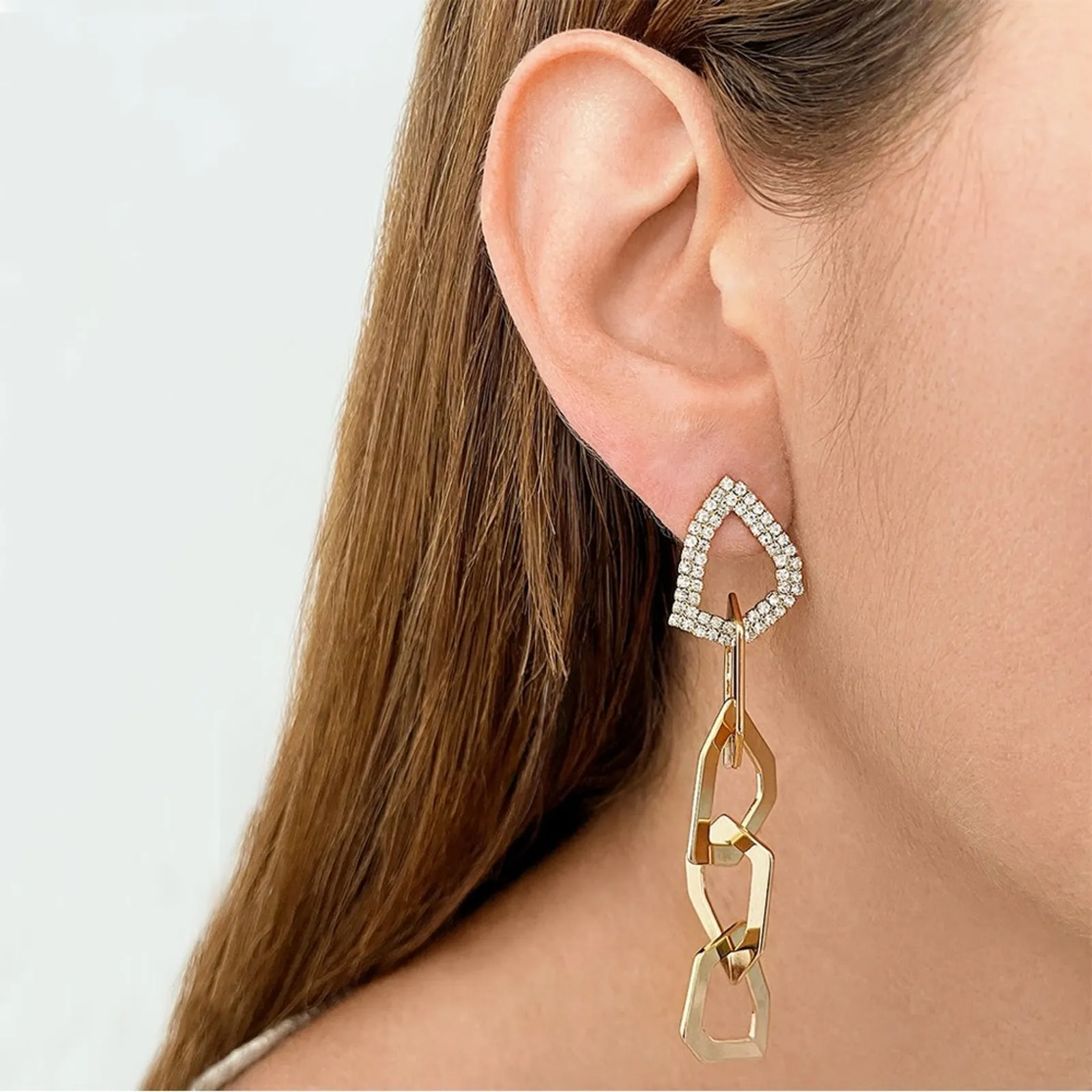 Anthropologie Adornia organic link drop earrings - Image 2