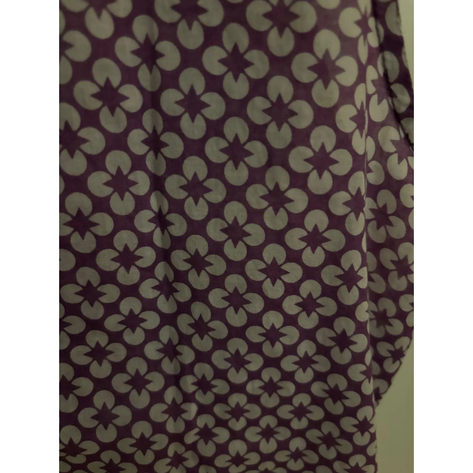Tory Burch Purple Floral Print Sleeveless Top Size 2 Decorative‎ Neckline - Image 5