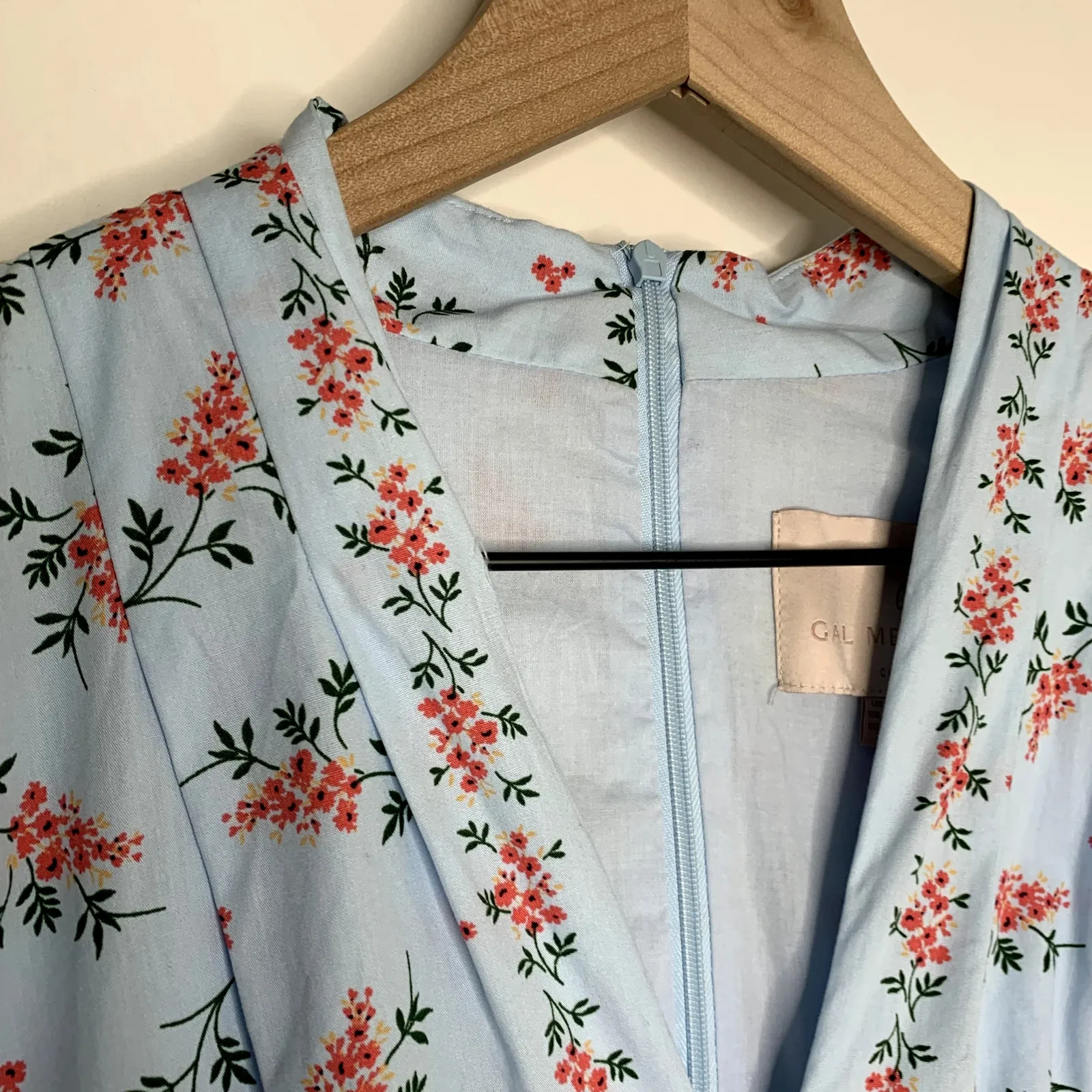 Gal Meets Glam Blue Cecily Floral Mini Dress Womens US 8 - Image 9