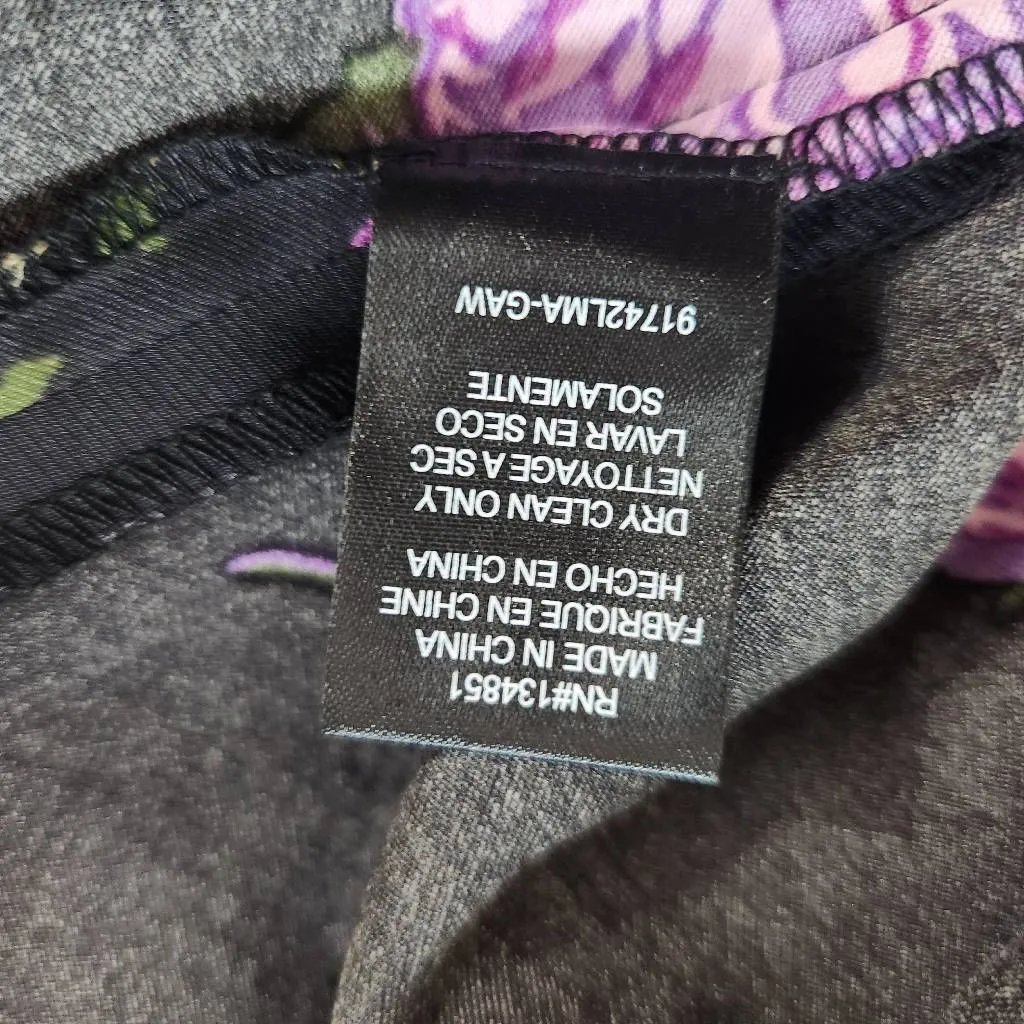 Leyden Black and Purple Floral Mini Dress NWT Size Medium Wedding Guest Dress - Image 10