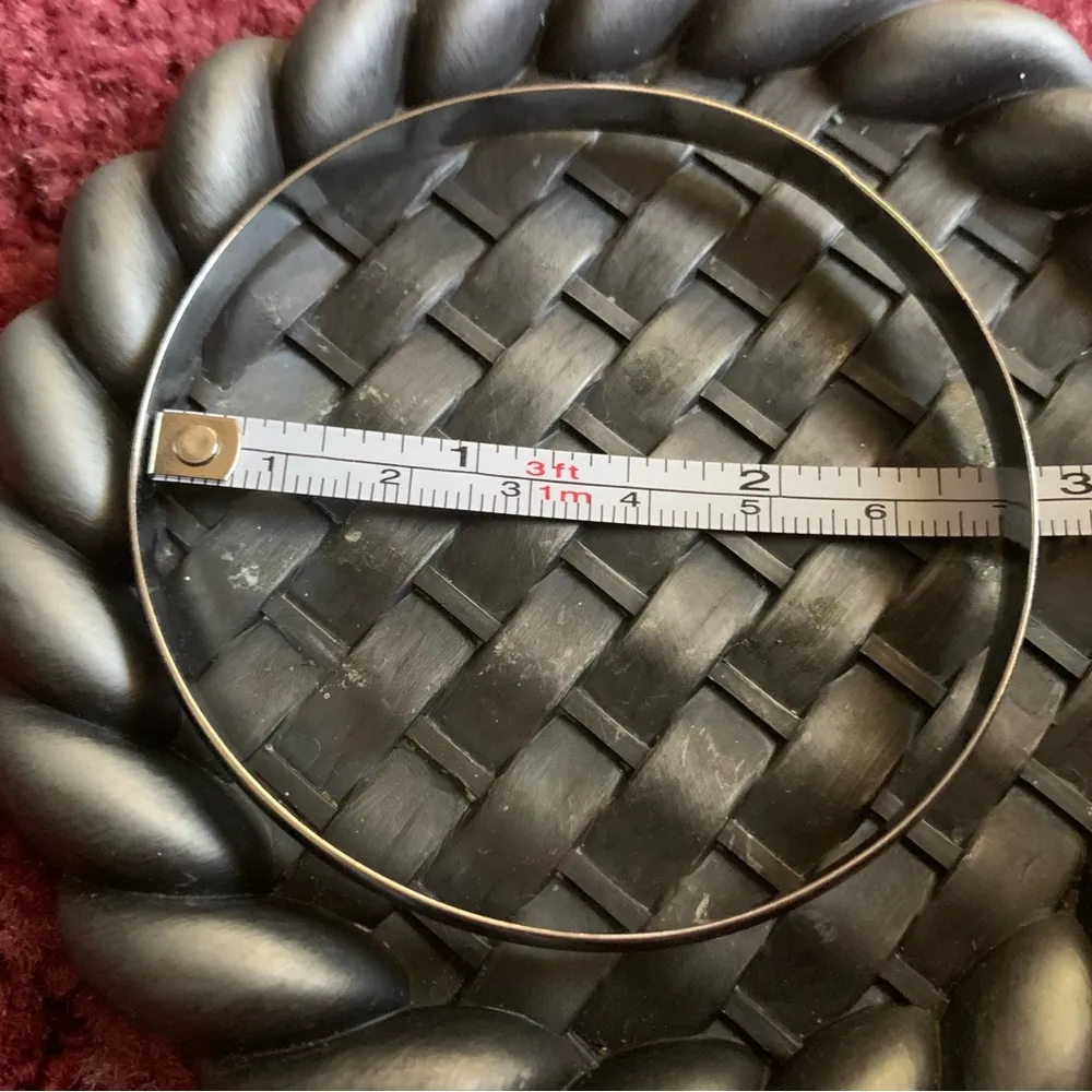 set of two vintage Stainless steel line bangle - Image 4